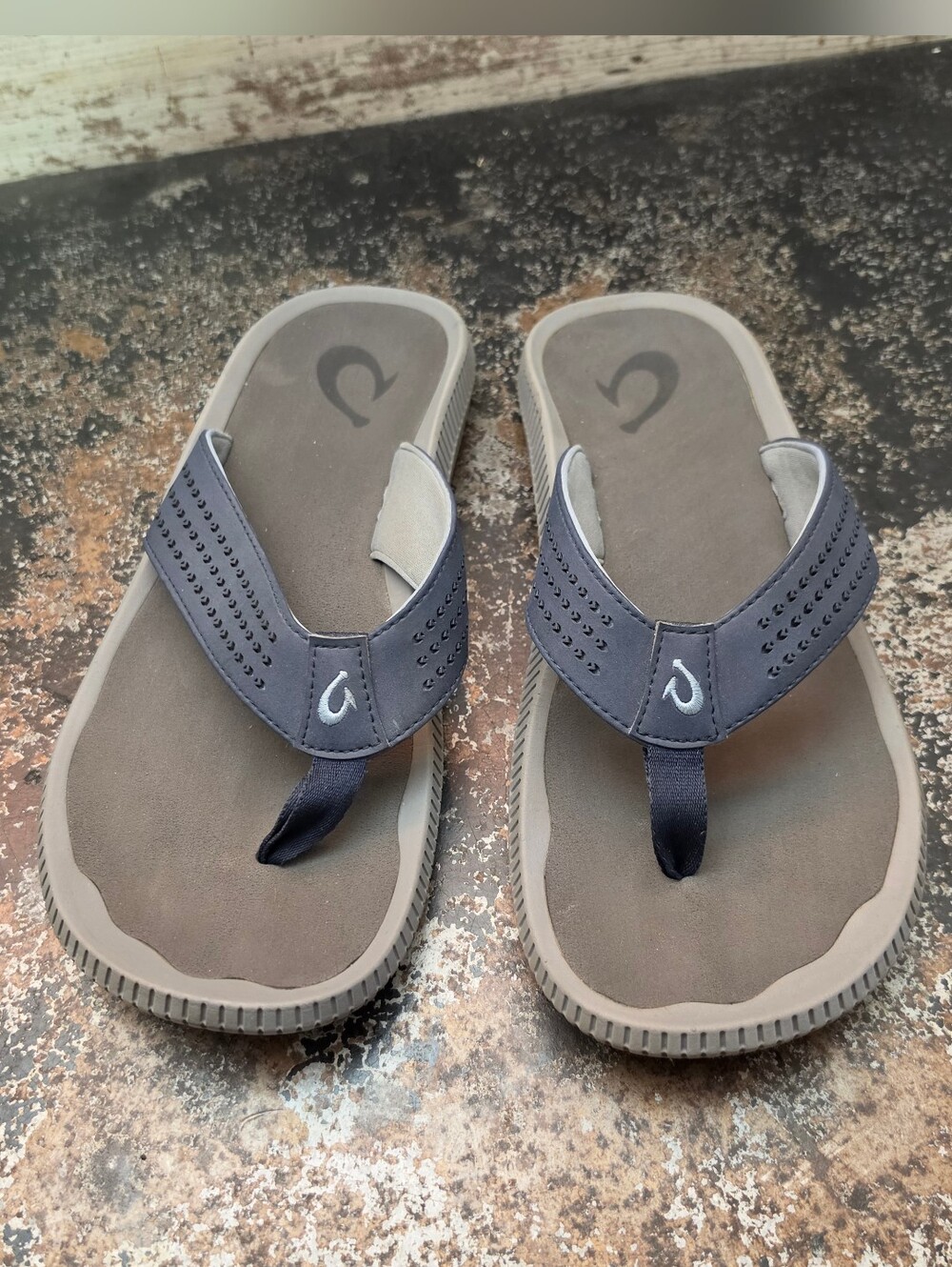 Mens Olukai Ulele Slides Sandals Shoes Sz 10 Used VGC